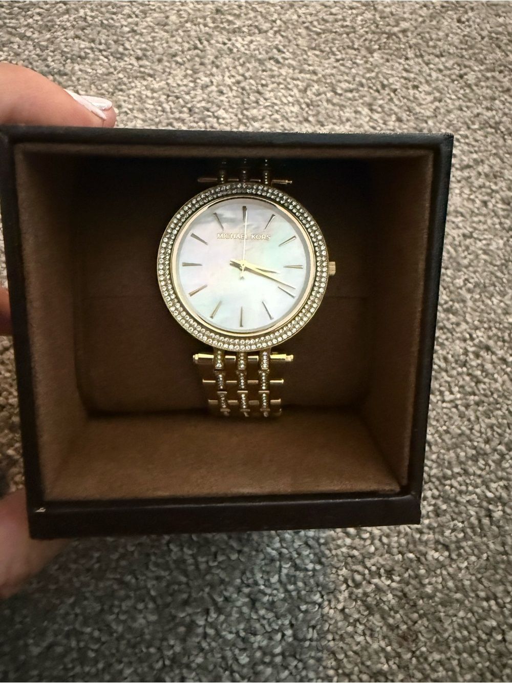Michael Kors Gold-Tone Crystal Bezel Women's Watch